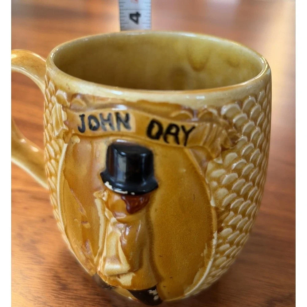 John Dry Willie Wet Vintage Prohibition Tavern Beer Mug‎ AlcoholHand Painted
